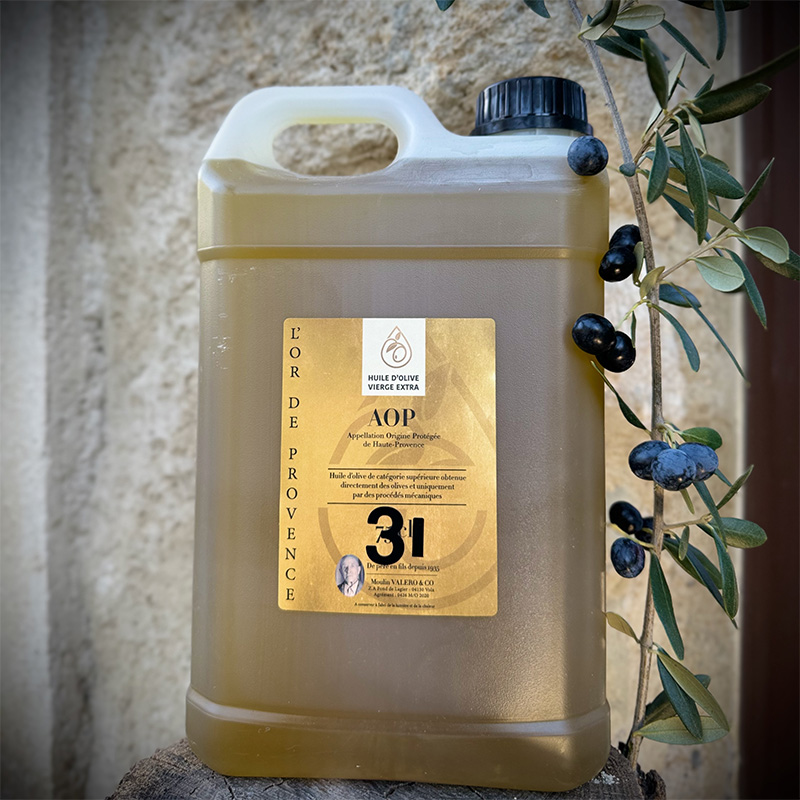 Huile d'Olive Vierge Extra AOP Provence - Moulin Valero & Co Huile d'Olive Vierge Extra AOP Provence - Moulin Valero & Co